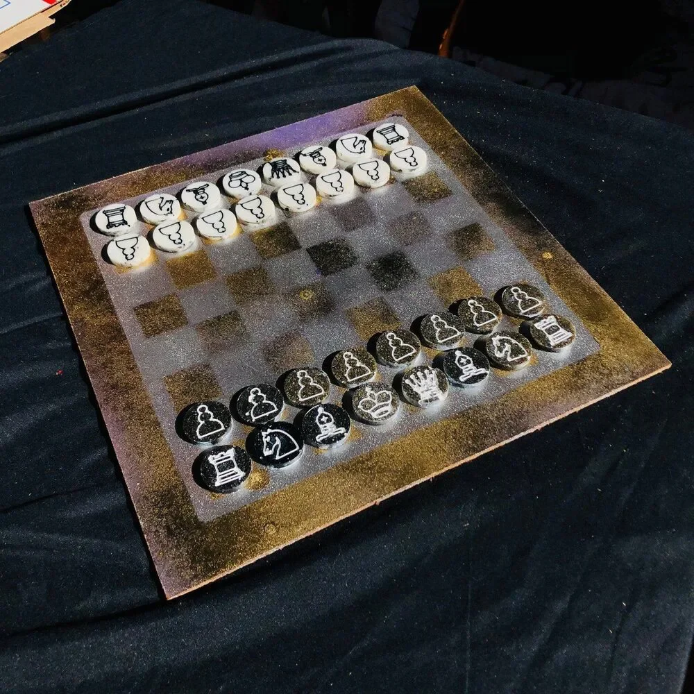 Chess Set - Rustic Metallic - Picture 4 of 9